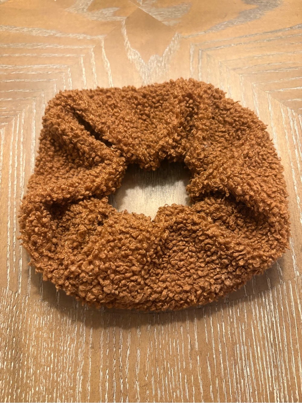 Plush Brown Scrunchie